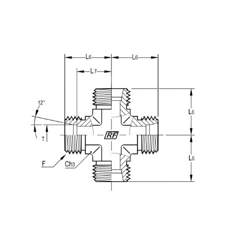 意大利RACFLUID 24° DIN锥形接头2SKU-42