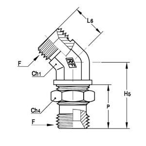 意大利RACFLUID 60° BSP 锥形密封管件4VUP-1/8