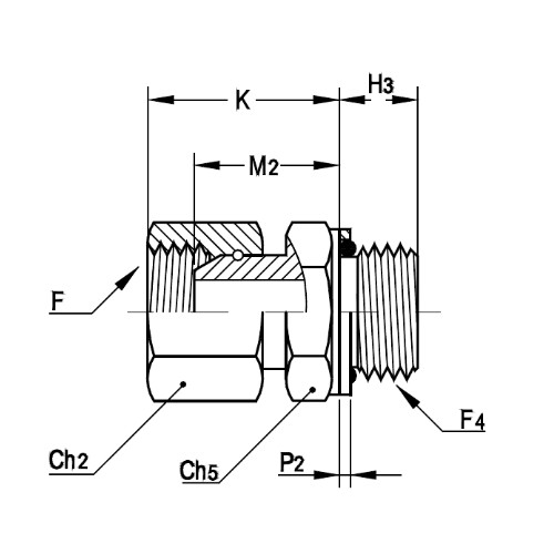 意大利RACFLUID 60° BSP 锥形密封管件4FG-1.1/4