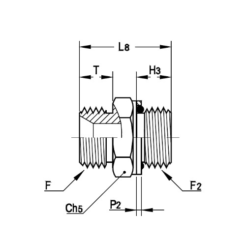 意大利RACFLUID 60° BSP 锥形密封管件4M2-3/8-18