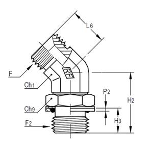 意大利RACFLUID 60° BSP 锥形密封管件4VO2-1/4-14