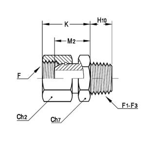 意大利RACFLUID 60° BSP 锥形密封管件4FG1-3/4