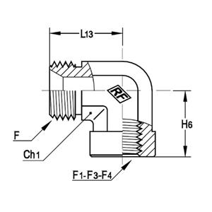 意大利RACFLUID 60° BSP 锥形密封管件4CF1-1.1/4
