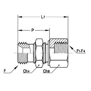 意大利RACFLUID 60° BSP 锥形密封管件4MFP1-1/8-1/4