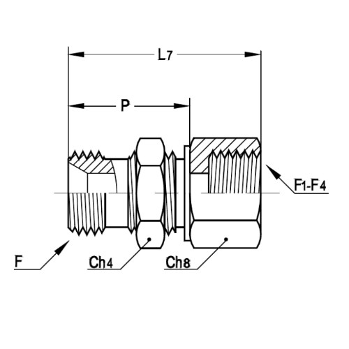 意大利RACFLUID 60° BSP 锥形密封管件4MFP-1/8-1/4