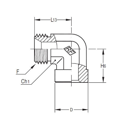 意大利RACFLUID 60° BSP 锥形密封管件4CFS-1