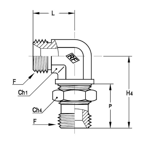 意大利RACFLUID 60° BSP 锥形密封管件4CUP-1.1/2