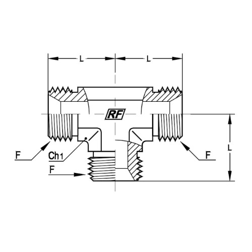 意大利RACFLUID 60° BSP 锥形密封管件4TU-1/4