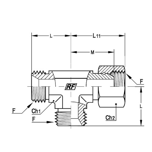 意大利RACFLUID 60° BSP 锥形密封管件4TGD-1/8