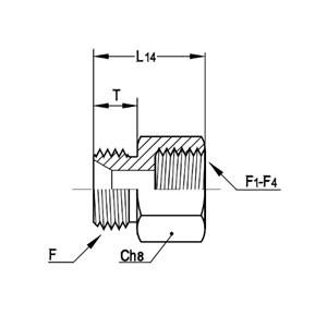 意大利RACFLUID 60° BSP 锥形密封管件4MF1-3/4