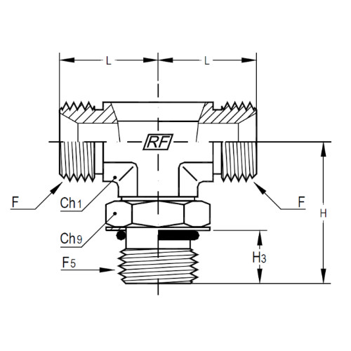 意大利RACFLUID 60° BSP 锥形密封管件4TOL5-3/8-10