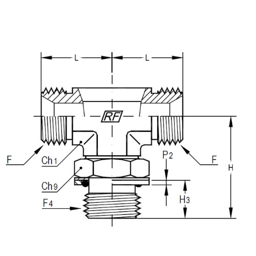 意大利RACFLUID 60° BSP 锥形密封管件4TOL-3/4-1