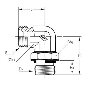 意大利RACFLUID 60° BSP 锥形密封管件4CO5-3/8-10