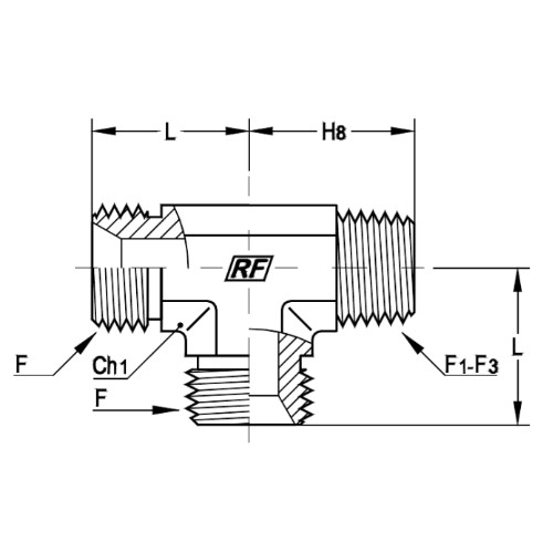 意大利RACFLUID 60° BSP 锥形密封管件4TD3-1/8-1/4