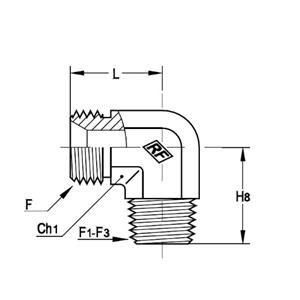 意大利RACFLUID 60° BSP 锥形密封管件4C3-1/8