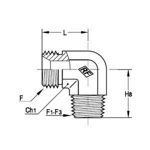 意大利RACFLUID 60° BSP 锥形密封管件4C1-1/8