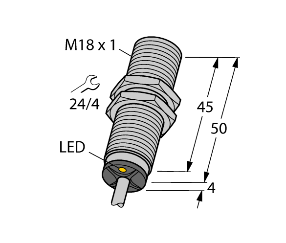 德国TURCK图尔克电感式传感器BI8-M18-AN6X 7M