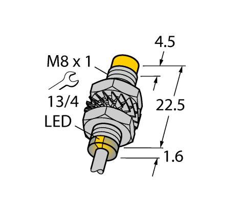 德国TURCK图尔克电感式传感器NI3-M08K-VN6X 7M