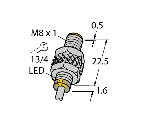 德国TURCK图尔克电感式传感器NI3-M08K-VP6X 7M