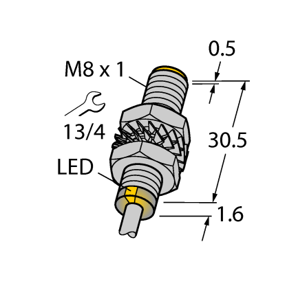 德国TURCK图尔克电感式传感器BI2-M08-VN6X 7M