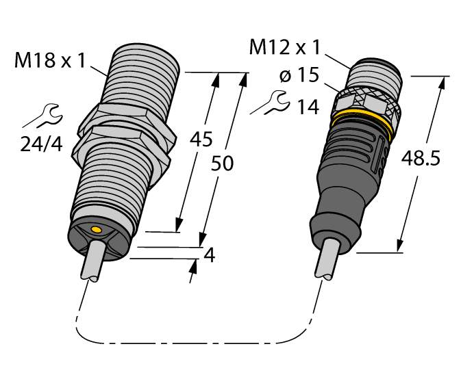 德国TURCK图尔克电感式传感器BI7-M18-AD6X-0.3-RS4.23