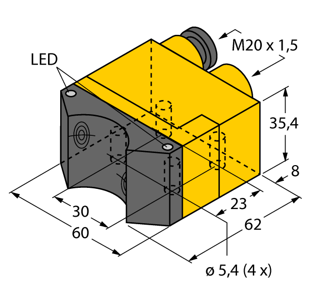 德国TURCK图尔克电感式传感器NI4-DSU35TC-2Y1X2