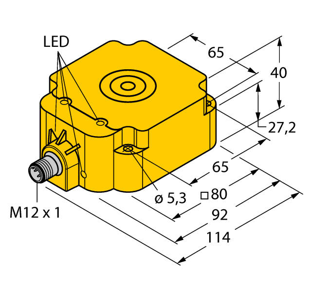 德国TURCK图尔克电感式传感器NI75U-Q80-AP6X2-H1141