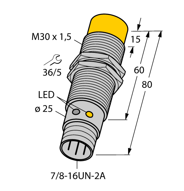 德国TURCK图尔克电感式传感器NI20U-G30-ADZ30X2-B1131