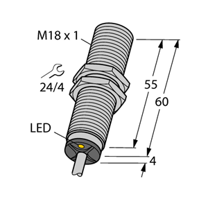 德国TURCK图尔克电感式传感器BI5-M18-RDZ3X