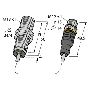 德国TURCK图尔克电感式传感器BI7-M18-AD6X-0.3-RS4.23