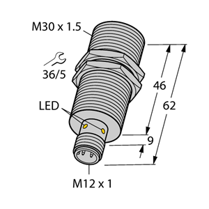 德国TURCK图尔克电感式传感器BI15U-EM30WD-IOL6X2-H1141