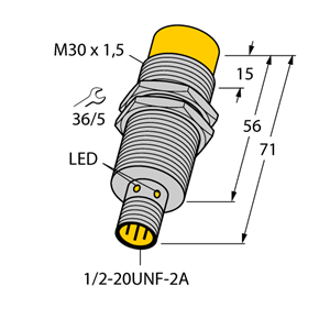 德国TURCK图尔克电感式传感器NI20U-G30-ADZ30X2-B3131