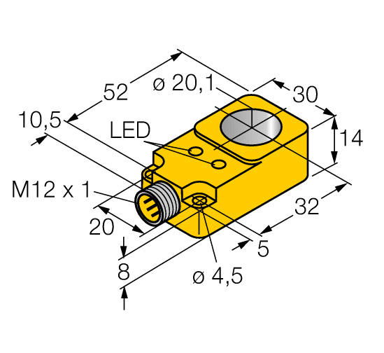 德国TURCK图尔克电感式传感器BI20R-Q14-AN6X2-H1141