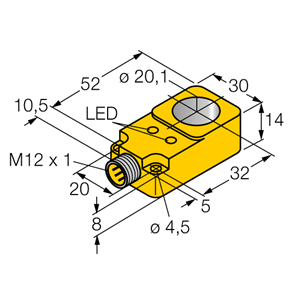 德国TURCK图尔克电感式传感器BI20R-Q14-AN6X2-H1141