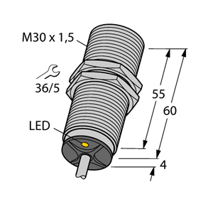 德国TURCK图尔克电感式传感器BI10-M30-RDZ3X