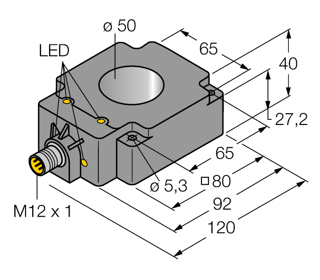 德国TURCK图尔克电感式传感器BI50R-Q80-AP6X2-H1141