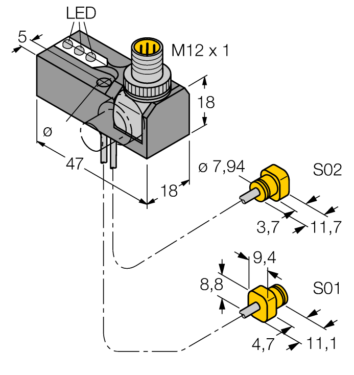 德国TURCK图尔克电感式传感器NI2-K08Q-0.095/0.11-BDS-2AP6X3-H1141/S34