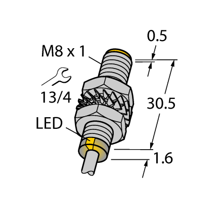 德国TURCK图尔克电感式传感器BI2-M08-AN6X