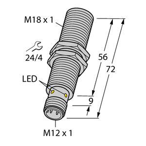 德国TURCK图尔克电感式传感器BI5NF-EM18HE-AP6X2-H1141