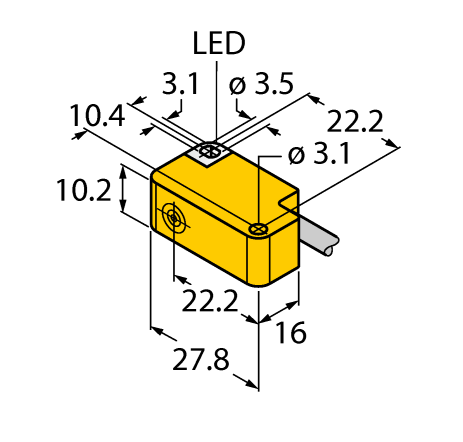 德国TURCK图尔克电感式传感器NI5U-Q10S-AP6X