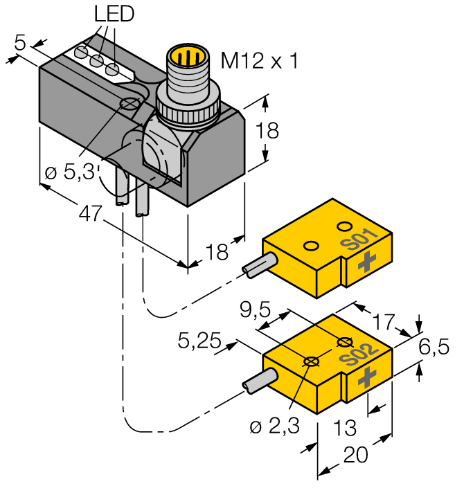 德国TURCK图尔克电感式传感器NI2-Q6.5-0.1-BDS-2AP6X3-H1141/S34
