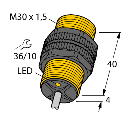 德国TURCK图尔克电感式传感器BI10-P30-Y1X