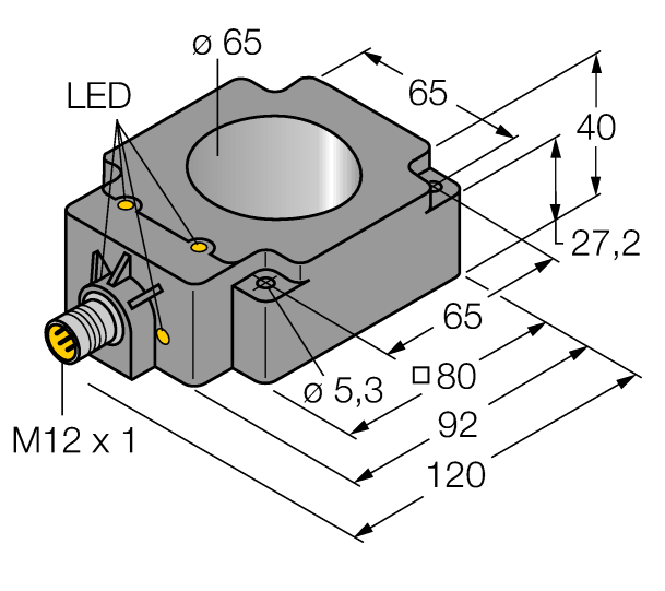 德国TURCK图尔克电感式传感器BI65R-Q80-AP6X2-H1141