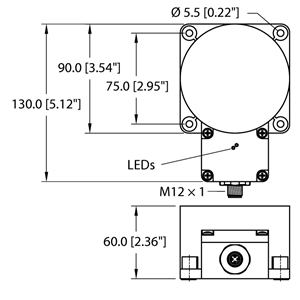 德国TURCK图尔克电感式传感器NI100U-K90SR-VP4X2-H1141