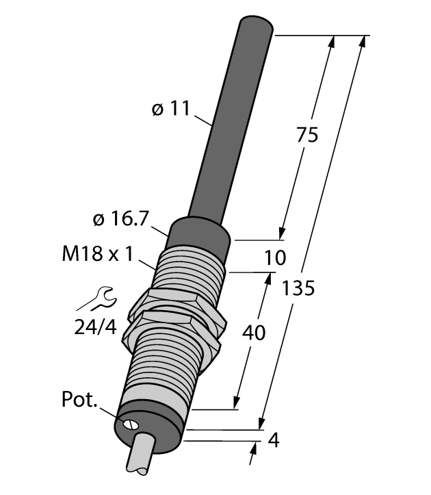 德国TURCK图尔克电感式传感器WI70-M18-LIU5