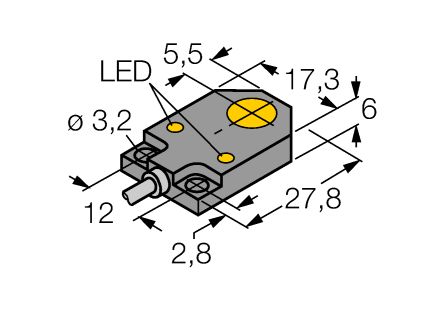 德国TURCK图尔克电感式传感器BI3-Q06-AN6X2