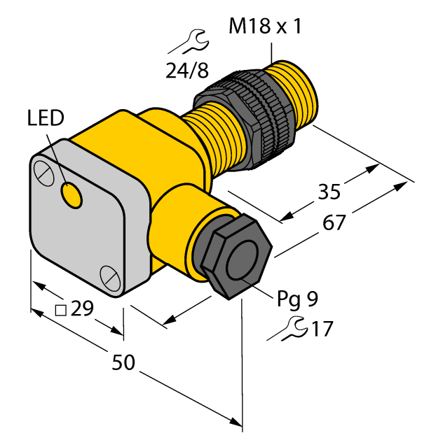 德国TURCK图尔克电感式传感器NI10-P18SK-Y1X