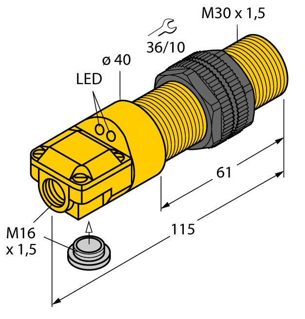 德国TURCK图尔克电感式传感器NI15-P30SR-FZ3X2