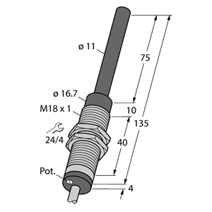 德国TURCK图尔克电感式传感器WI70-M18-LIU5
