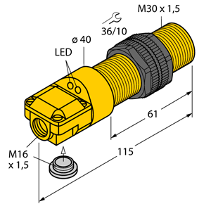 德国TURCK图尔克电感式传感器NI15-P30SR-FZ3X2
